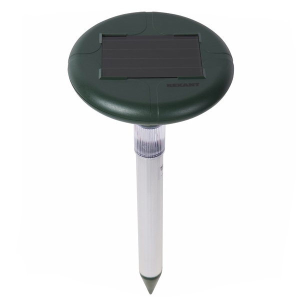 Ультразвуковой отпугиватель змей Rexant на солнечной батарее до 30м2 t5-50°С (пластик/алюминий)