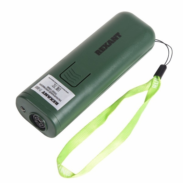 Карманный ультразвуковой отпугиватель собак/тренер собак Rexant Радиус 8м (Батарейка 6F22 9V/крона)