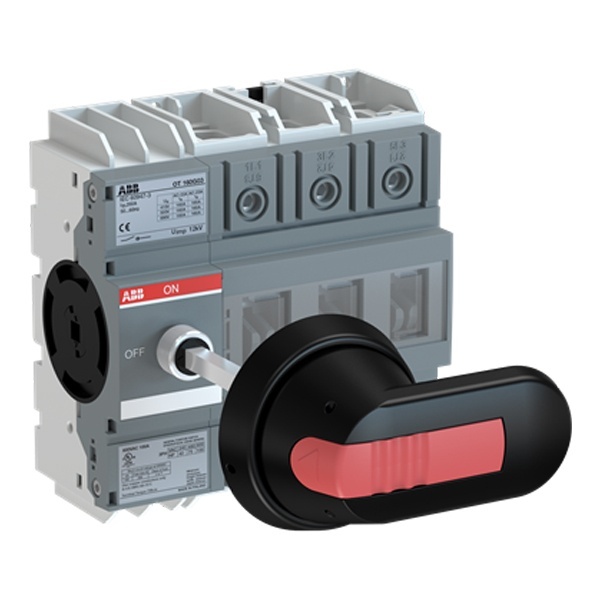 Рубильник ABB OT160G03P 3-х полюсный на 160A (с ручкой OHB6 5J6 и переходником OXP6x210) (выключатель нагрузки)