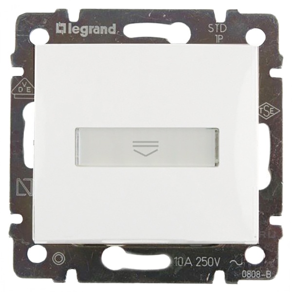 Выключатель для гостиничных номеров - стандарт Legrand Valena белый