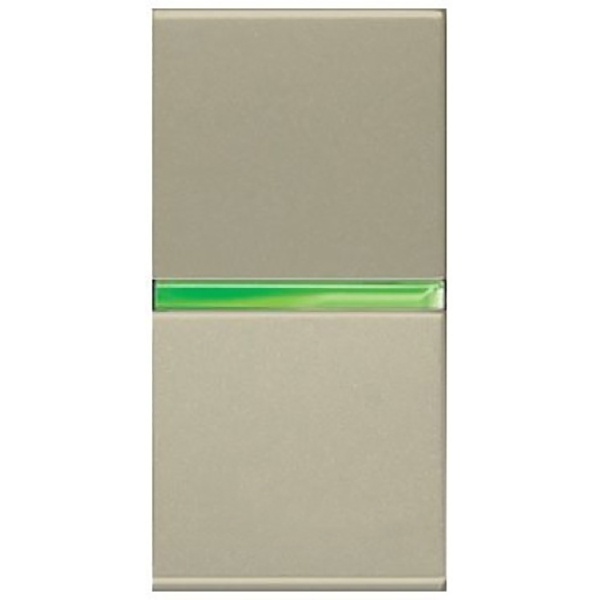 Одноклавишный переключатель с индикацией 1 модуль ABB Zenit, шампань (N2102.5 CV)