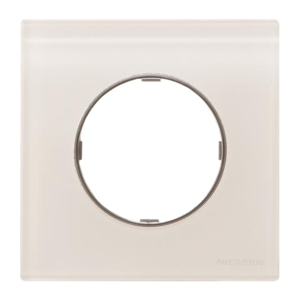 Рамка 1 пост ABB SKY Moon, стекло белое (8671 CB)