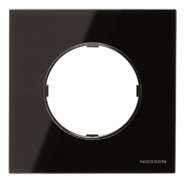 Рамка 1 пост ABB SKY Moon, стекло чёрное (8671 CN)