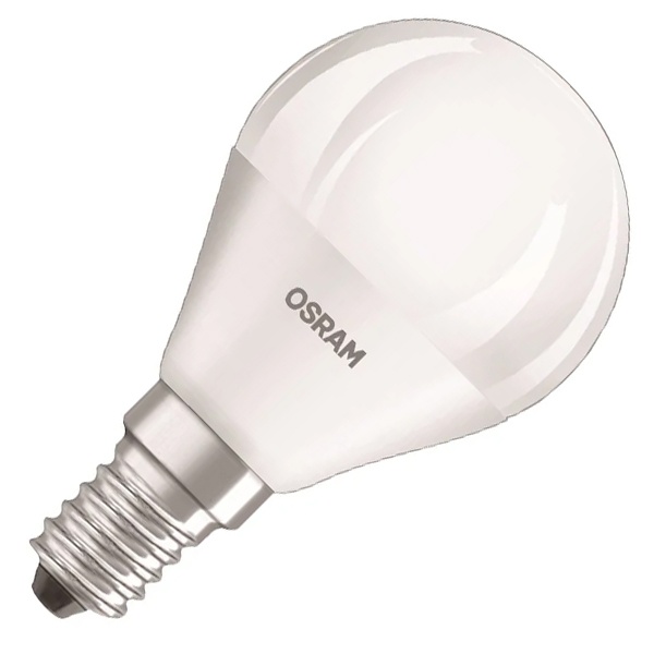 Лампа светодиодная шарик Osram P CL P DIM 5,3W (40W) 827 FR 230V E14 470lm D43x89mm