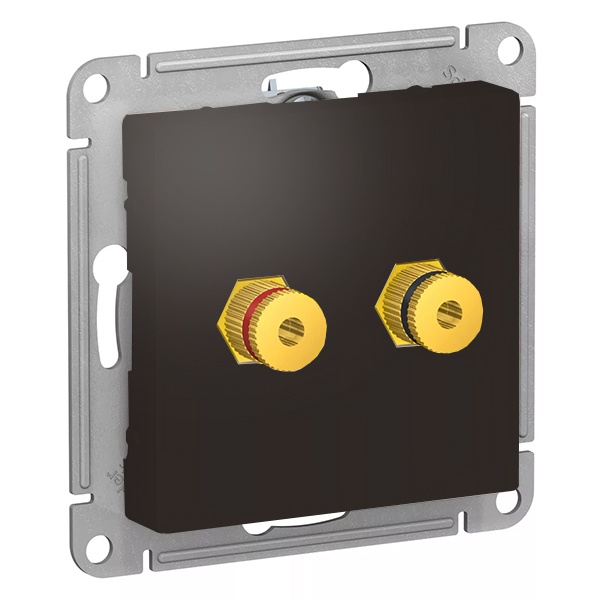 Аудиорозетка двойная SE AtlasDesign, мокко [уп 5 шт]