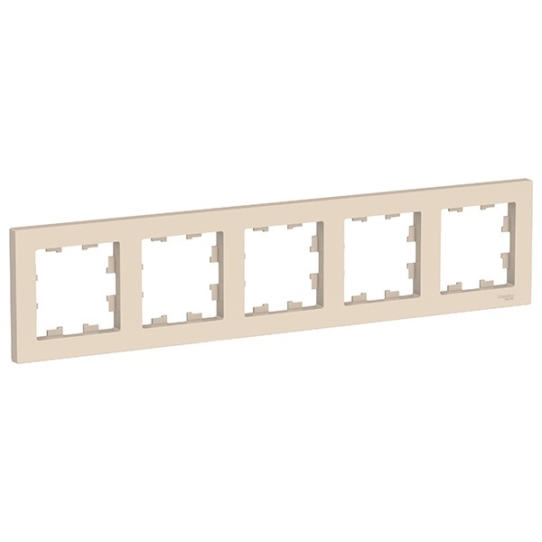 Рамка SE AtlasDesign 5 поста универсальная, бежевый [уп 5 шт]