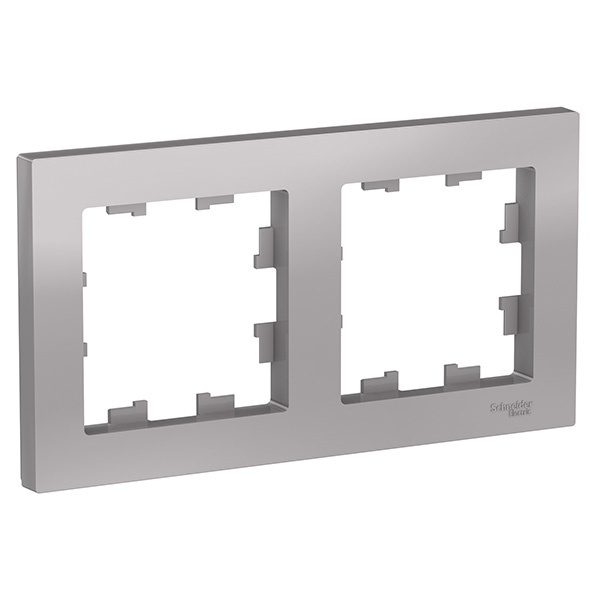 Рамка SE AtlasDesign 2 поста универсальная, алюминий [уп 10 шт]