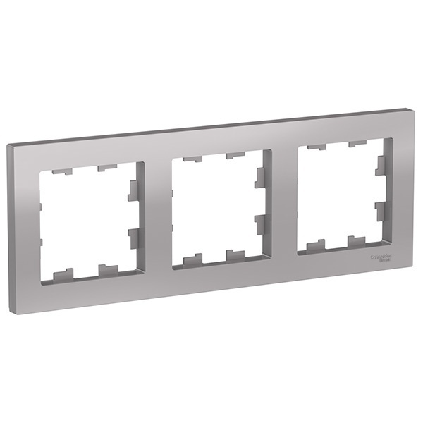 Рамка SE AtlasDesign 3 поста универсальная, алюминий [уп 5 шт]