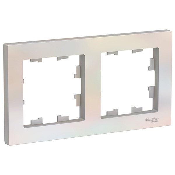 Рамка SE AtlasDesign 2 поста универсальная, жемчуг [уп 10 шт]