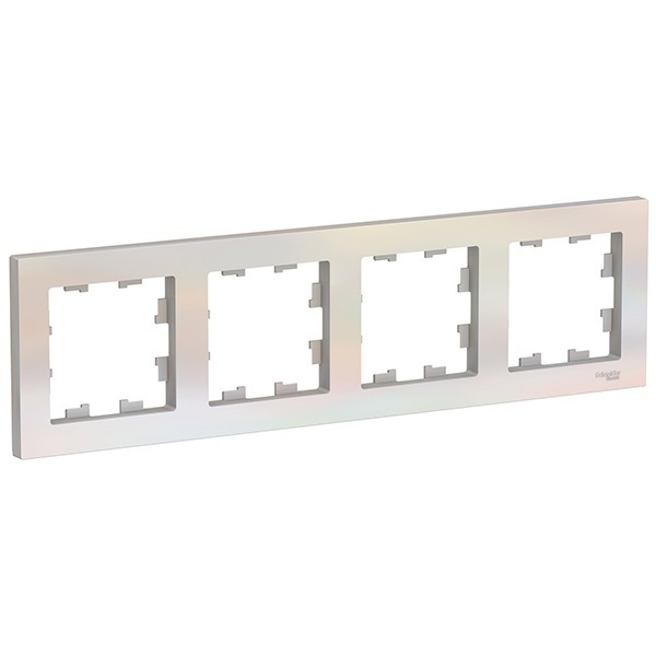 Рамка SE AtlasDesign 4 поста универсальная, жемчуг [уп 5 шт]