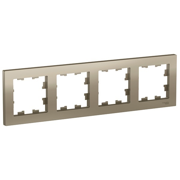 Рамка SE AtlasDesign 4 поста универсальная, шампань [уп 5 шт]