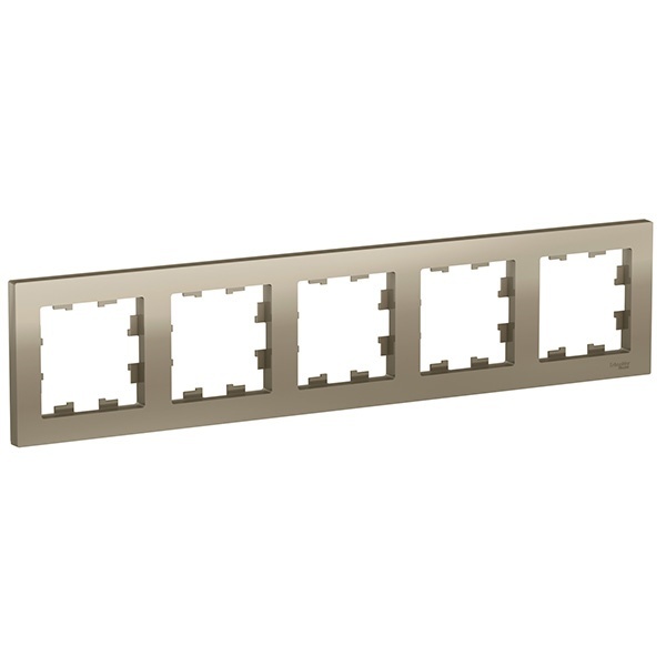 Рамка SE AtlasDesign 5 поста универсальная, шампань [уп 5 шт]