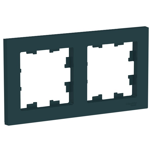 Рамка SE AtlasDesign 2 поста универсальная, изумруд [уп 5 шт]