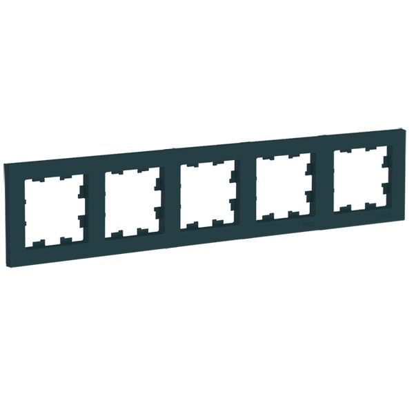 Рамка SE AtlasDesign 5 поста универсальная, изумруд [уп 2 шт]