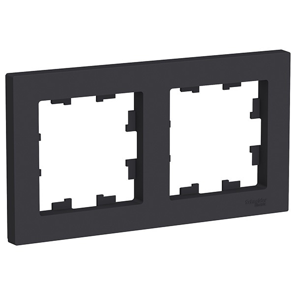 Рамка SE AtlasDesign 2 поста универсальная, карбон [уп 10 шт]