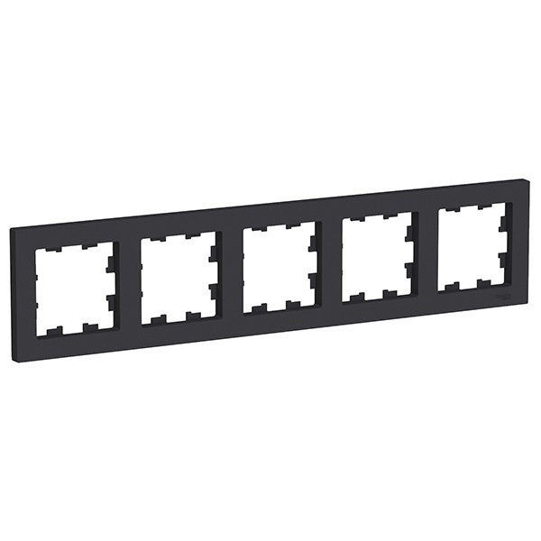 Рамка SE AtlasDesign 5 поста универсальная, карбон [уп 5 шт]