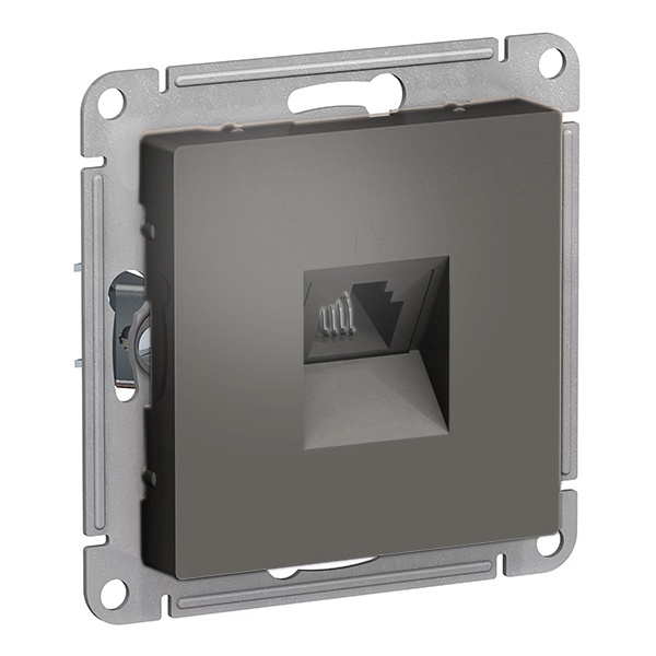 Розетка телефонная SE AtlasDesign RJ11, сталь