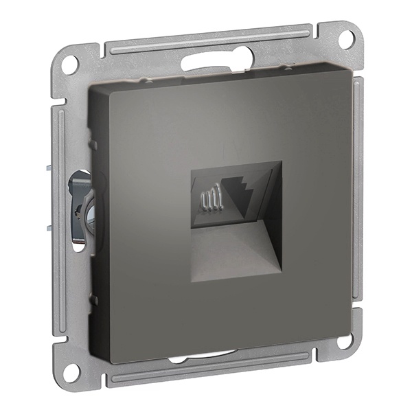 Розетка компьютерная SE AtlasDesign RJ45 кат 5Е, сталь