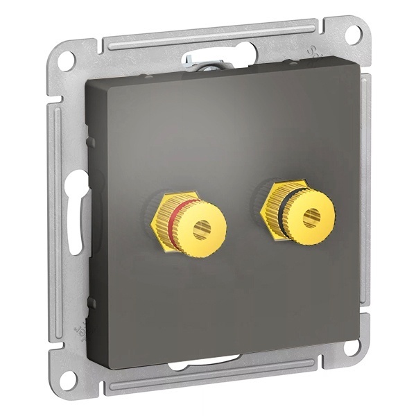 Аудиорозетка двойная SE AtlasDesign, сталь [уп 2 шт]