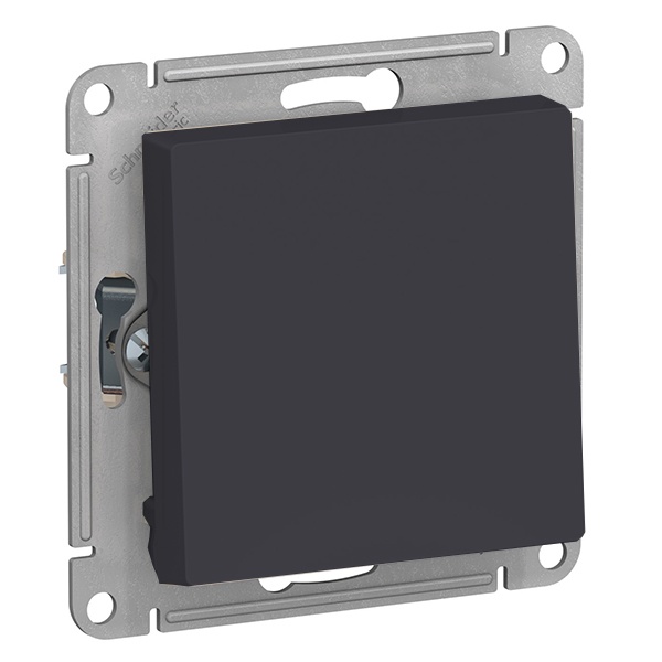 Кнопка SE AtlasDesign 10A, карбон [уп 5 шт]