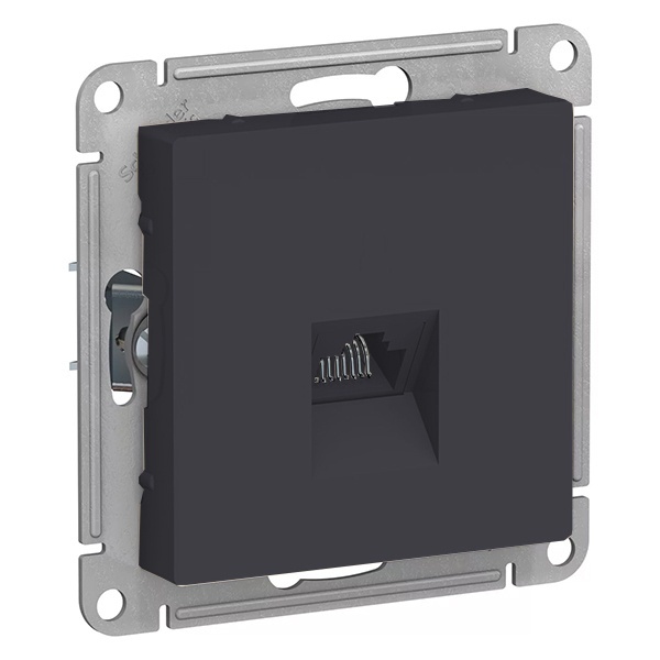 Розетка компьютерная SE AtlasDesign RJ45 кат 5Е, карбон [уп.5шт]