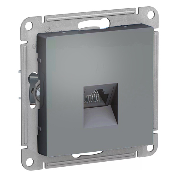 Розетка компьютерная SE AtlasDesign RJ45 кат 5Е, грифель [уп 5 шт]