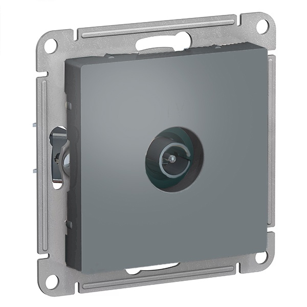 TV розетка проходная SE AtlasDesign 4DB, грифель [уп 10 шт]