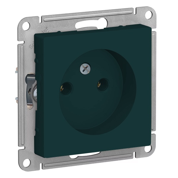 Розетка без заземления SE AtlasDesign 16А, изумруд [уп 5 шт]