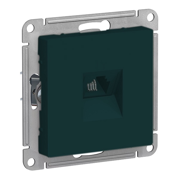 Розетка телефонная SE AtlasDesign RJ11, изумруд