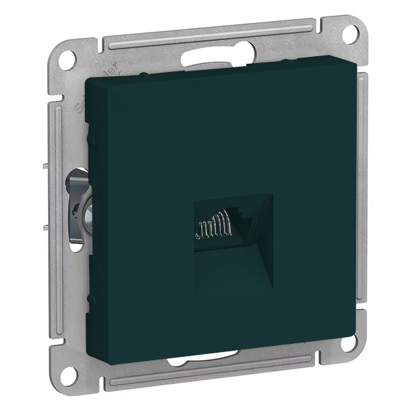 Розетка компьютерная SE AtlasDesign RJ45 кат 5Е, изумруд