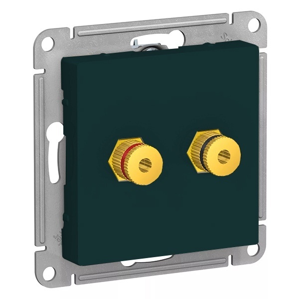 Аудиорозетка двойная SE AtlasDesign, изумруд [уп 2 шт]