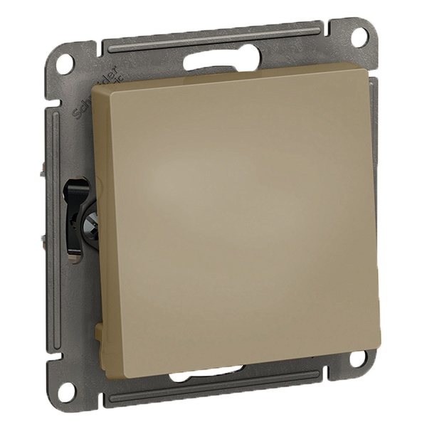 Одноклавишный переключатель SE AtlasDesign 10A, шампань [уп 10 шт]