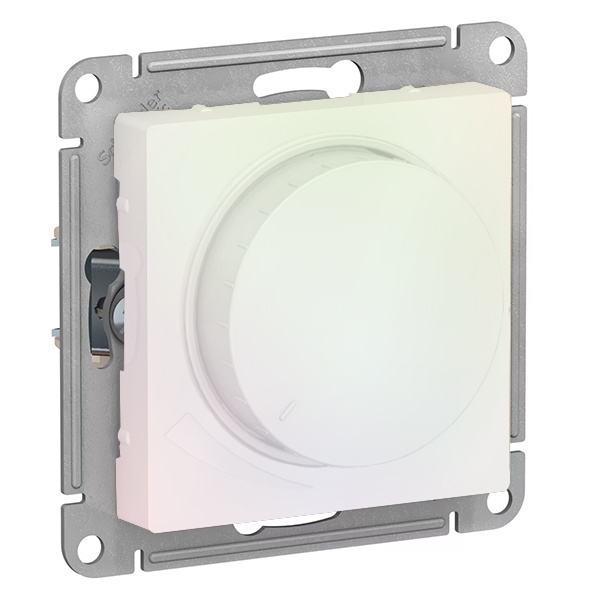 Светорегулятор SE AtlasDesign (диммер) поворотно-нажимной, 630Вт, жемчуг