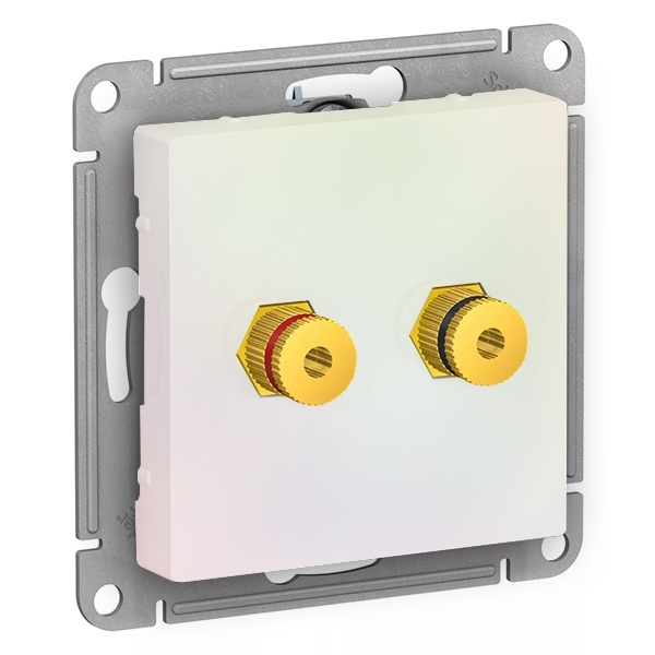 Аудиорозетка двойная SE AtlasDesign, жемчуг [уп 5 шт]