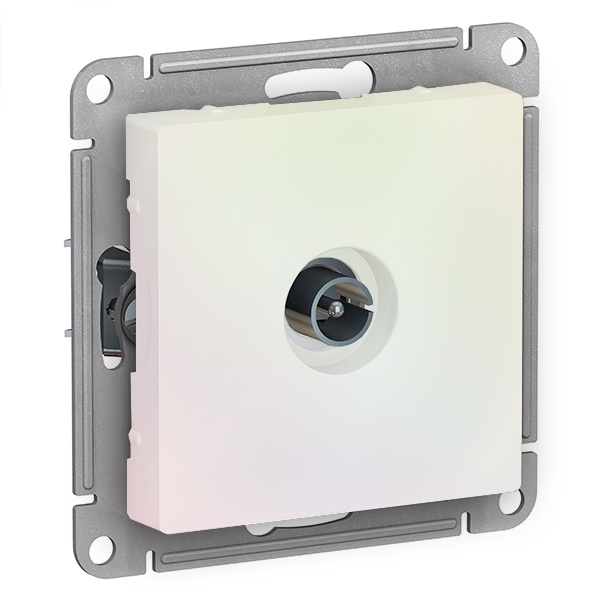 TV розетка простая SE AtlasDesign, жемчуг [уп 10 шт]