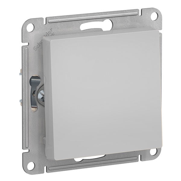 Одноклавишный выключатель SE AtlasDesign 10A, алюминий [уп 10 шт]