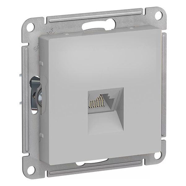 Розетка компьютерная SE AtlasDesign RJ45 кат 5Е, алюминий [уп 5 шт]