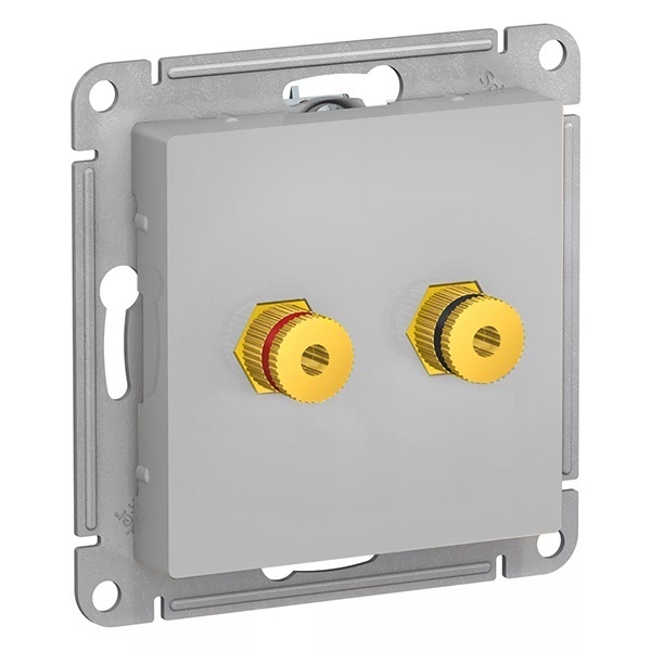 Аудиорозетка двойная SE AtlasDesign, алюминий [уп 5 шт]