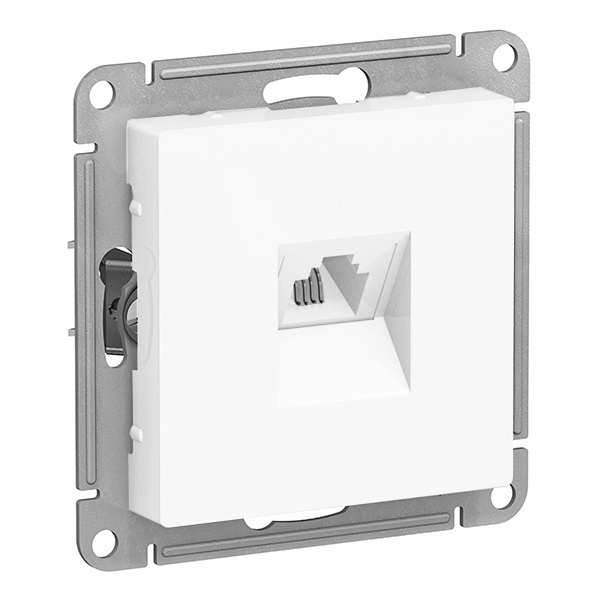 Розетка телефонная SE AtlasDesign RJ11, белый [уп 5 шт]