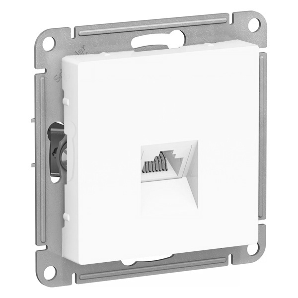 Розетка компьютерная SE AtlasDesign RJ45 кат 5Е, белый [уп 10 шт]