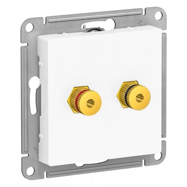 Аудиорозетка двойная SE AtlasDesign, белый [уп 5 шт]