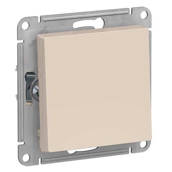 Кнопка SE AtlasDesign 10A механизм, бежевый [уп 5 шт]
