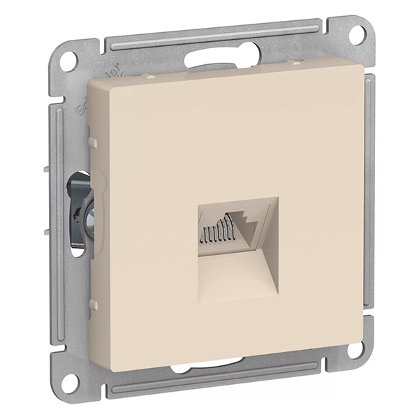 Розетка компьютерная SE AtlasDesign RJ45 кат 5Е, бежевый [уп 10 шт]