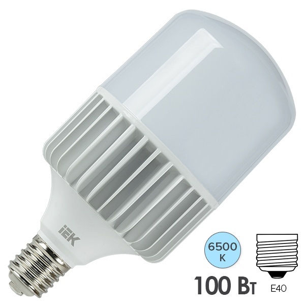 Лампа светодиодная ИЭК HP 100W 6500K 230V E40 136x272mm