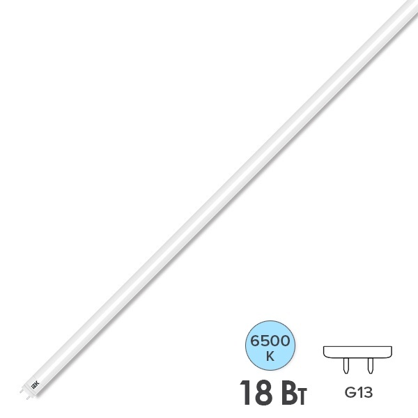 Лампа светодиодная T8 линейная ИЭК 18Вт 230В 6500K G13 L1198x25mm