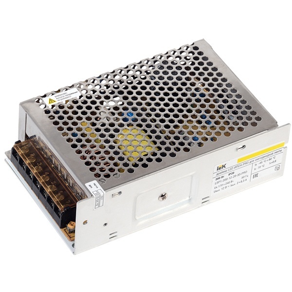 Драйвер для светодиодной ленты ИЭК LED ИПСН-PRO 200Вт 12 В блок - клеммы IP20