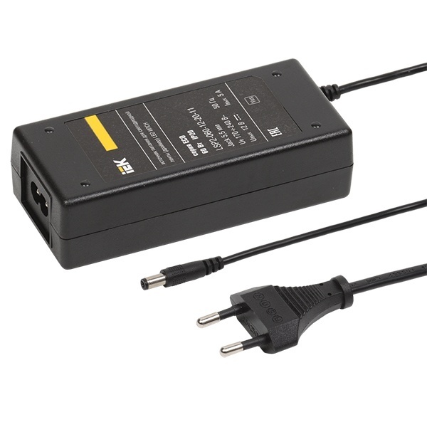 Драйвер для светодиодной ленты ИЭК LED ИПСН 60Вт 12 В сетевая вилка-блок - JacK 5,5 мм IP20