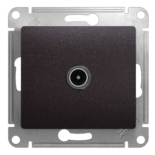 TV Розетка простая SE Glossa механизм, шоколад