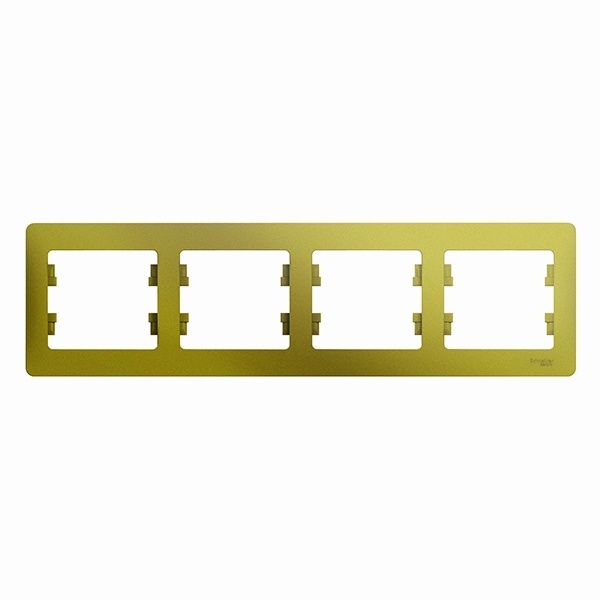 Рамка 4-постовая SE Glossa, горизонтальная, фисташковый