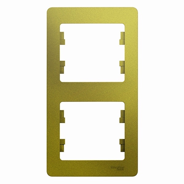 Рамка 2-постовая SE Glossa, вертикальная, фисташковый